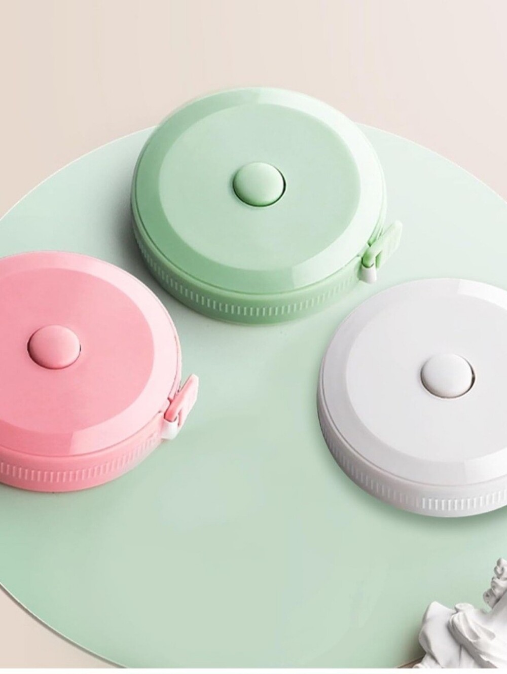 Compact Round Retractable Tape Measure - Set Of Three